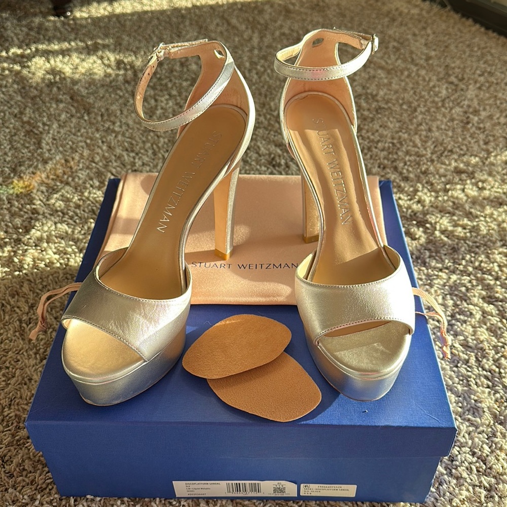 Stuart Weitzman Silver Platforms - image 3